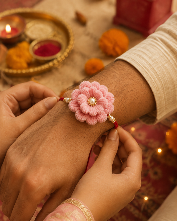 Floral Pearl Rakhi