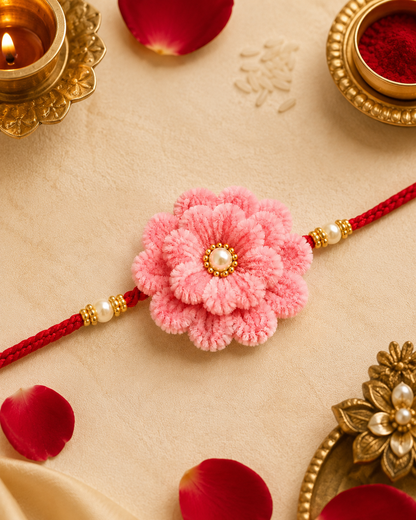 Floral Pearl Rakhi