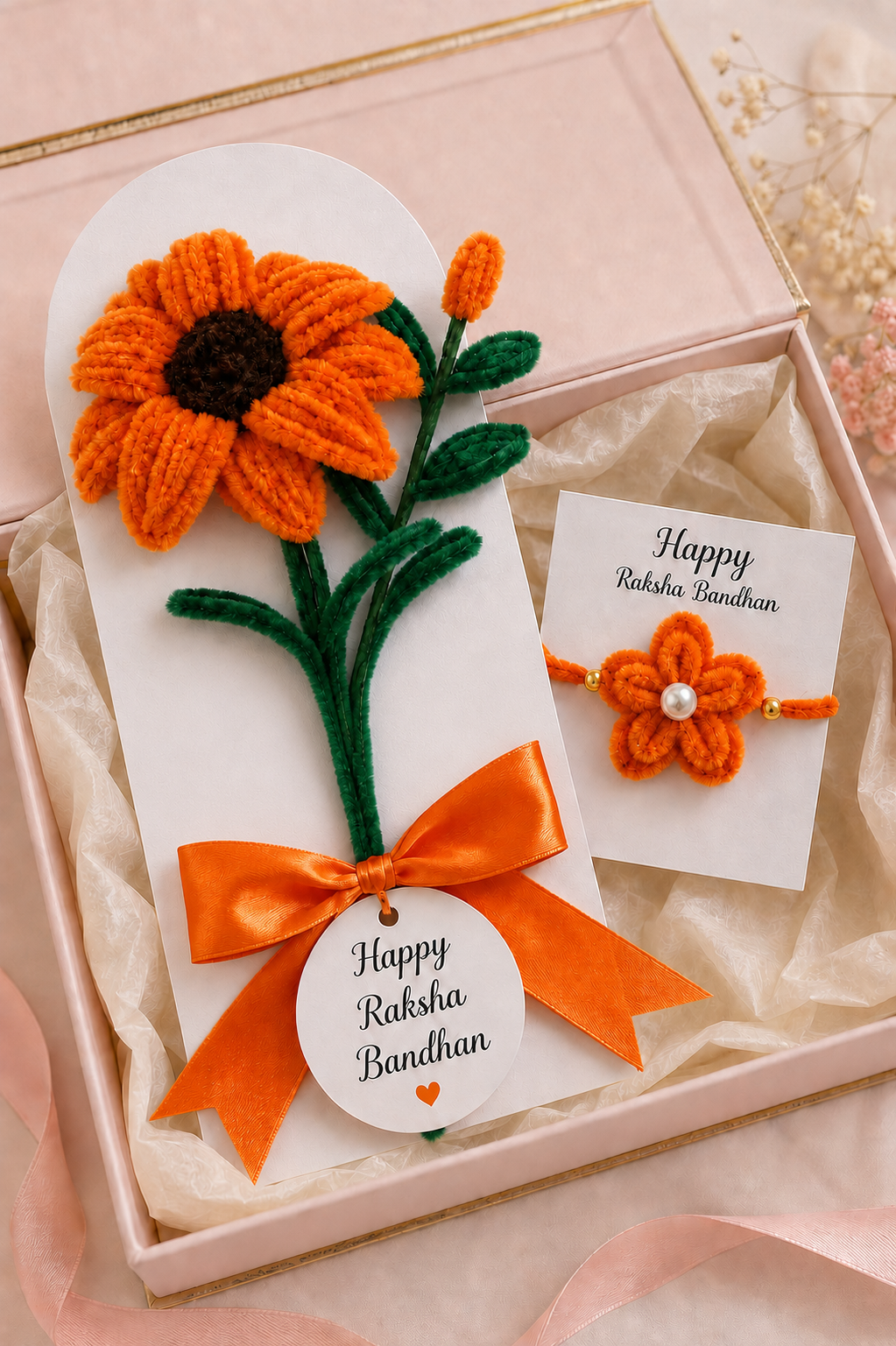 Sunflower Rakhi Gift Set