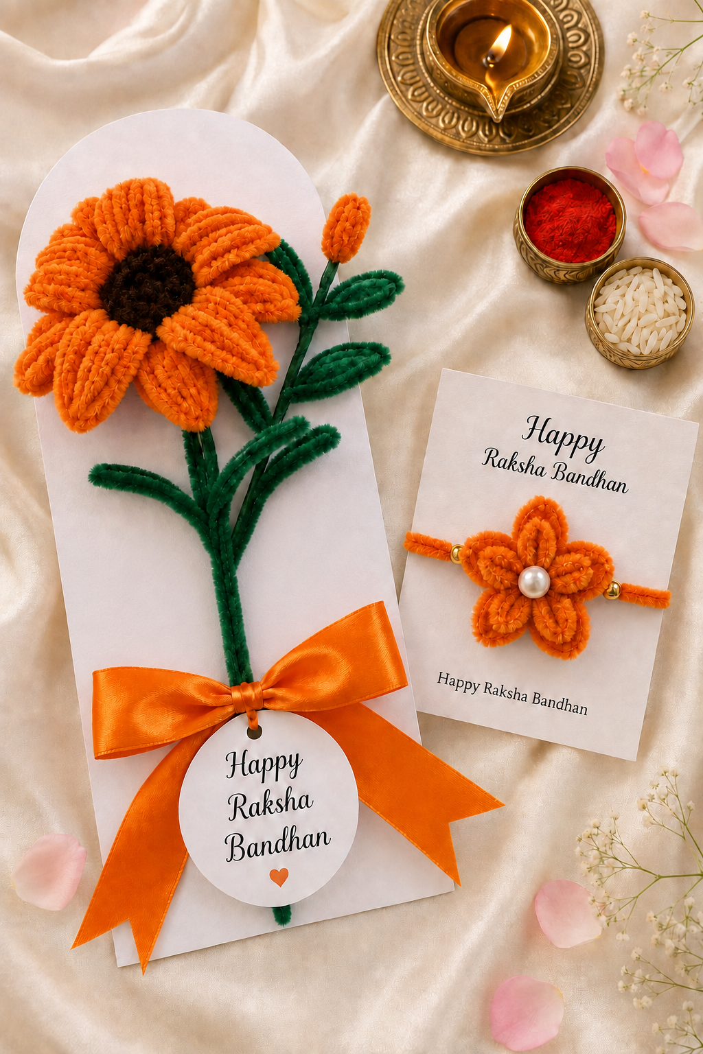 Sunflower Rakhi Gift Set