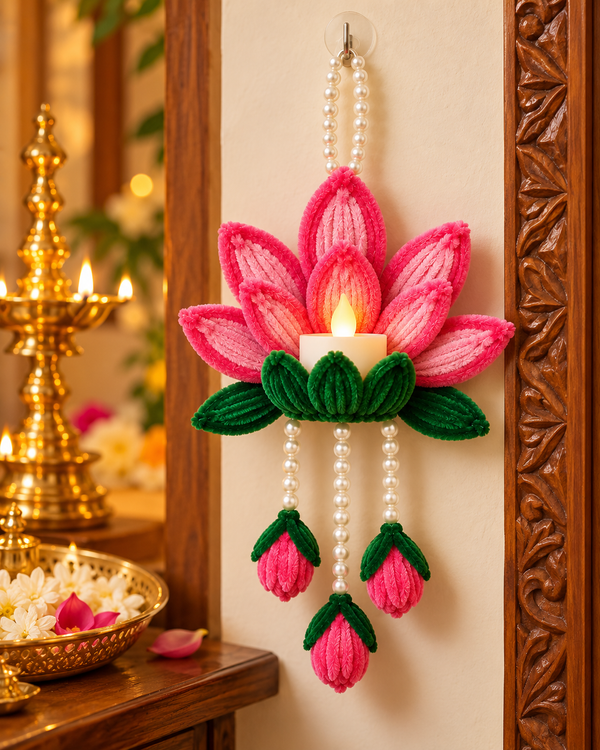 Lotus Diya Wall Hanging