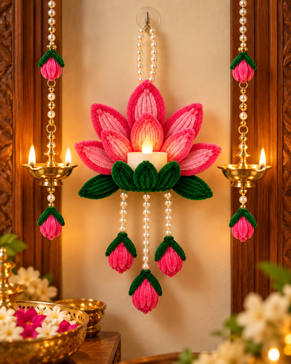 Lotus Diya Wall Hanging