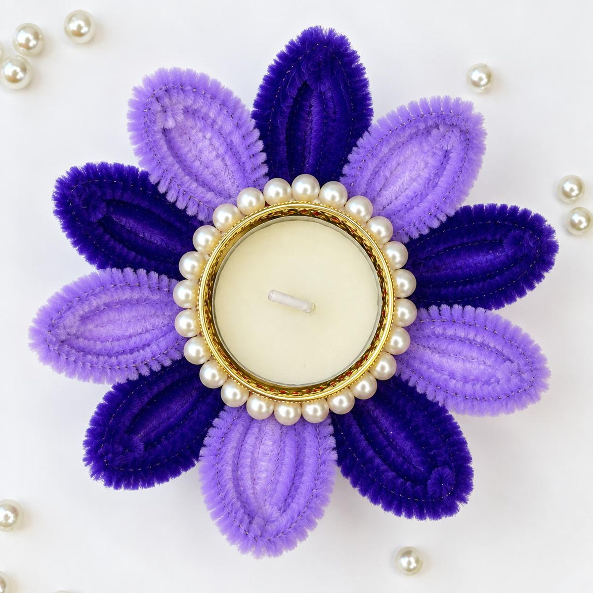 Dual Colour Lotus Diya Set