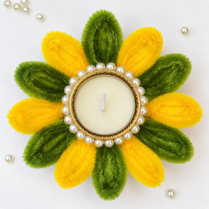 Dual Colour Lotus Diya Set