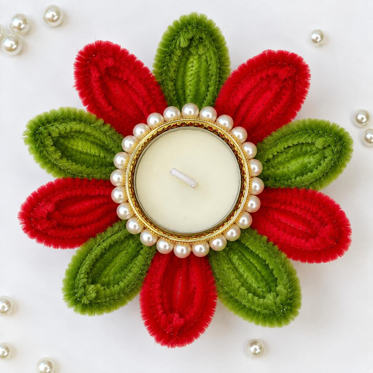 Dual Colour Lotus Diya Set